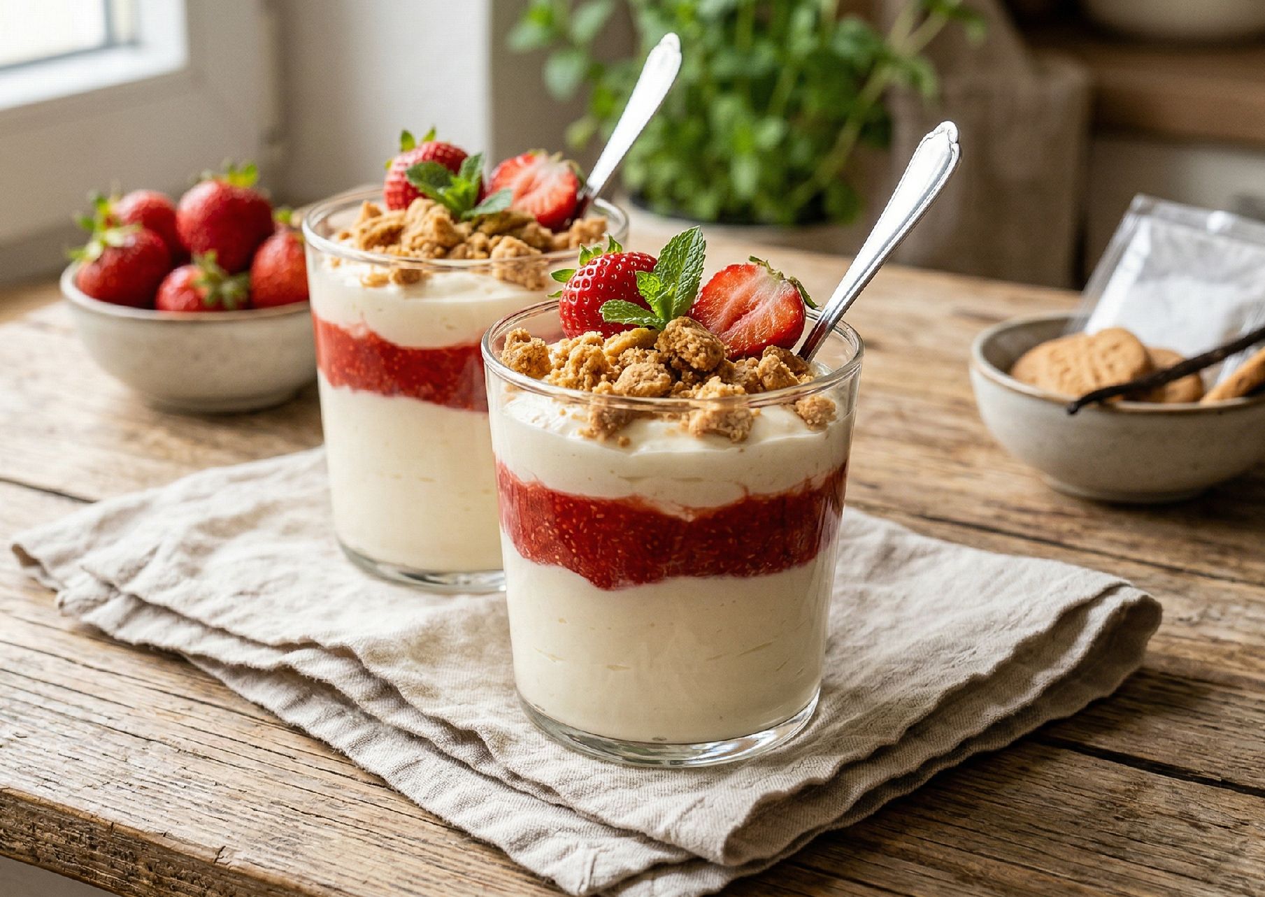 Mascarponecreme mit Erdbeeren