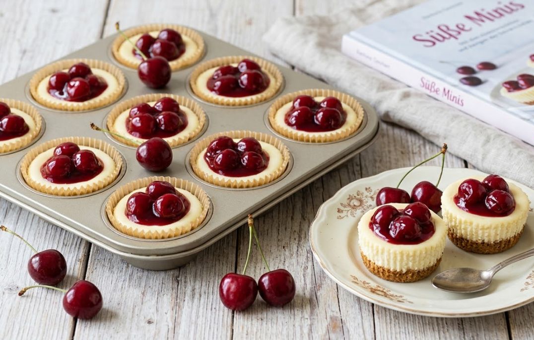 Mini-Cheesecakes mit Kirschen